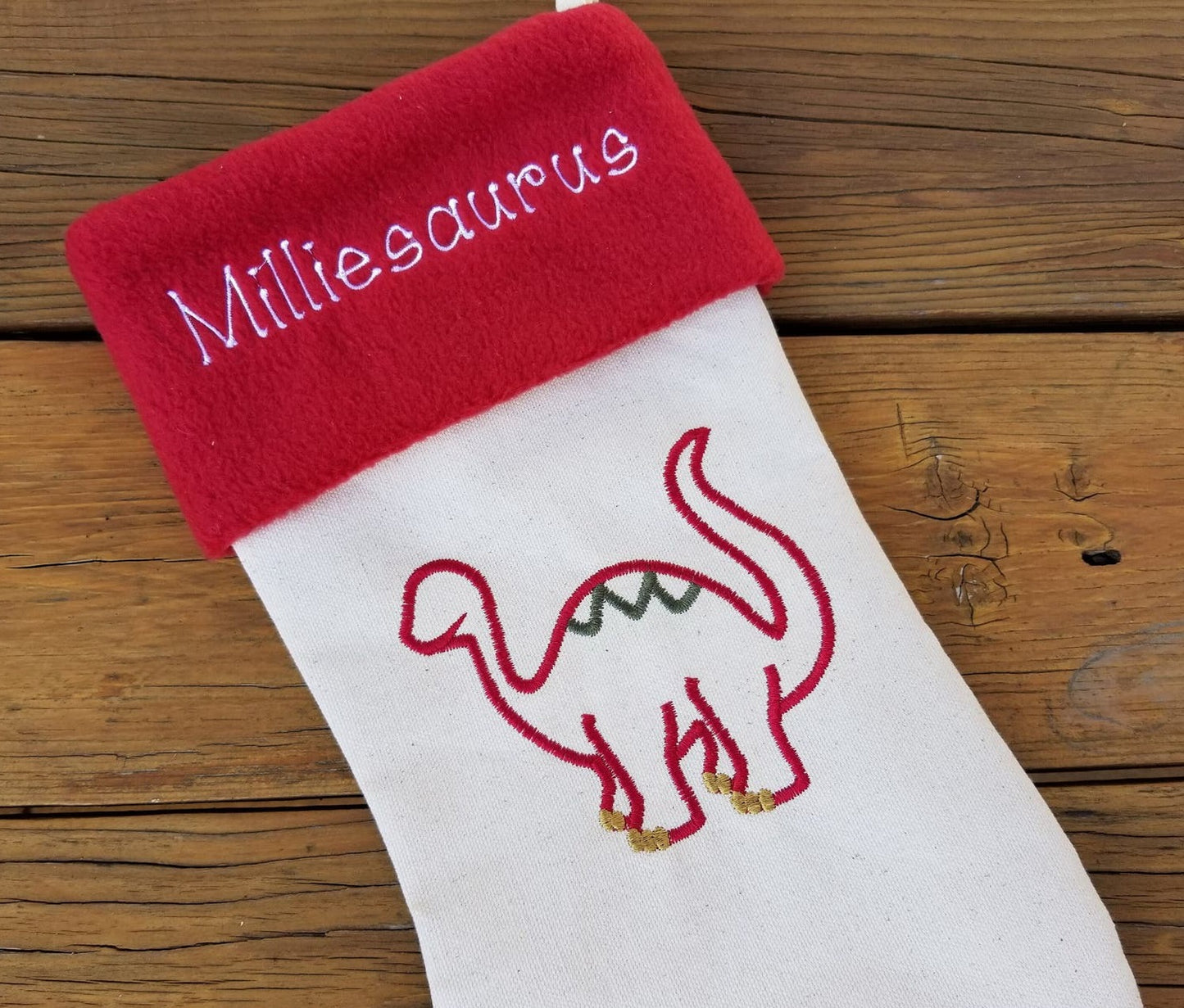 Personalized Dinosaur Christmas Stockings