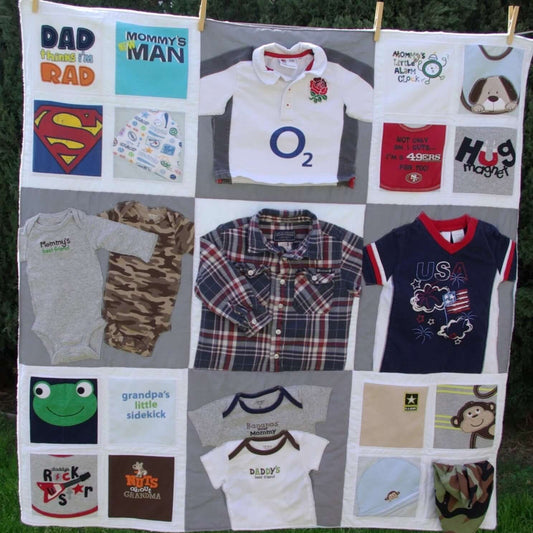 Custom Memory Quilt made from Baby Clothes