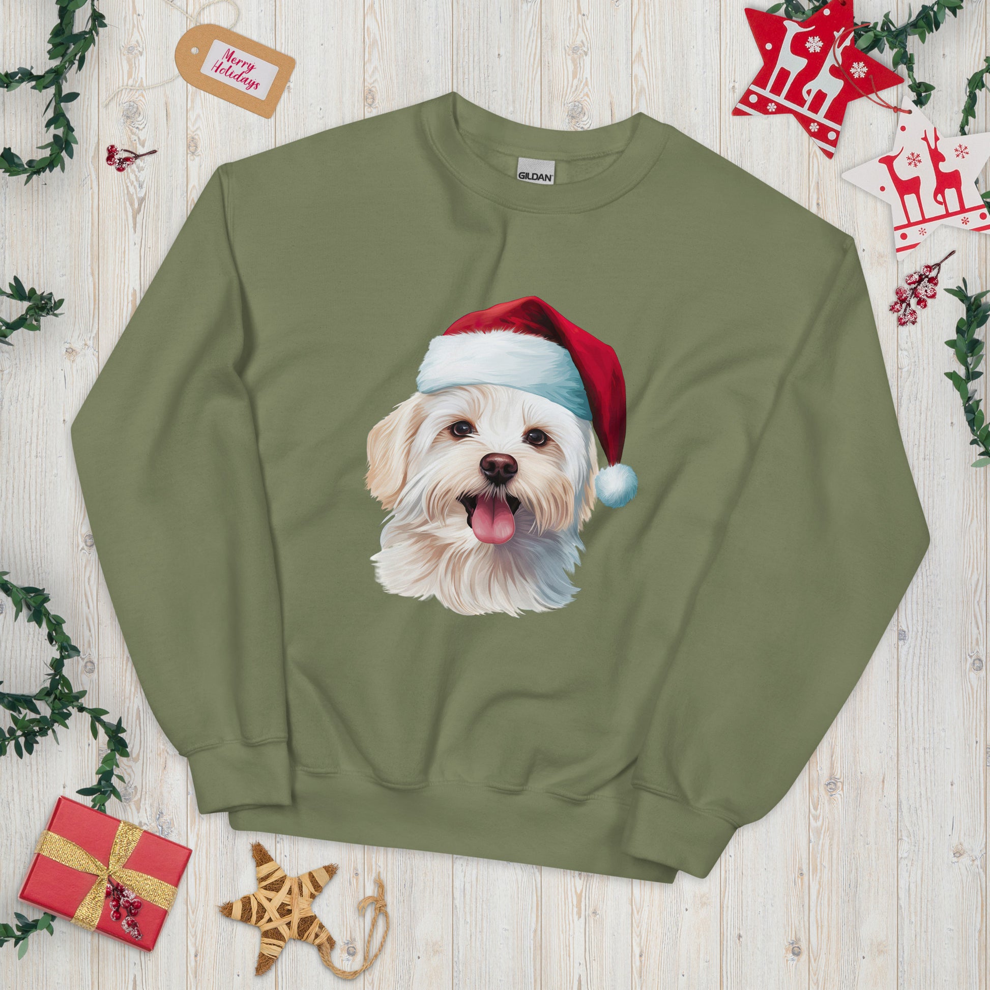 Merry Maltese Christmas Sweatshirt