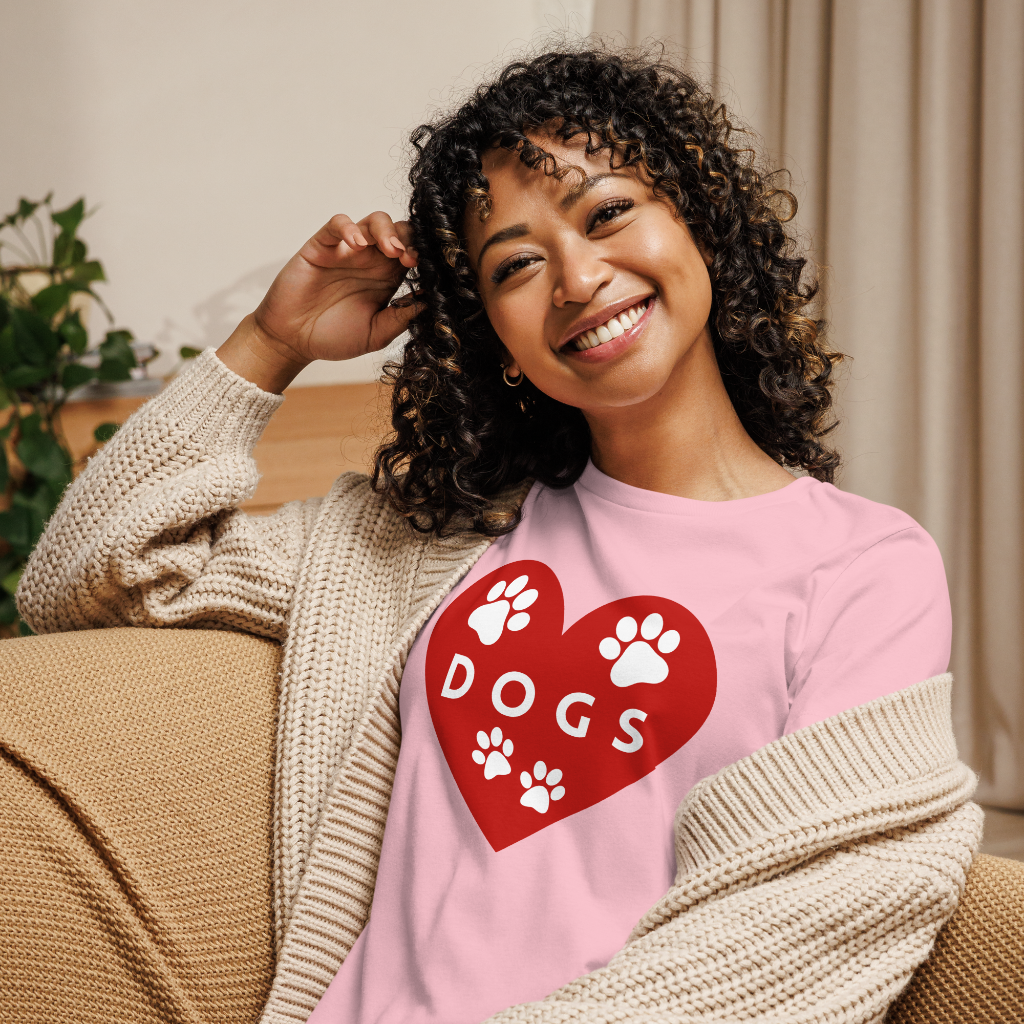 Custom Love Dogs Women's Relaxed T-Shirt