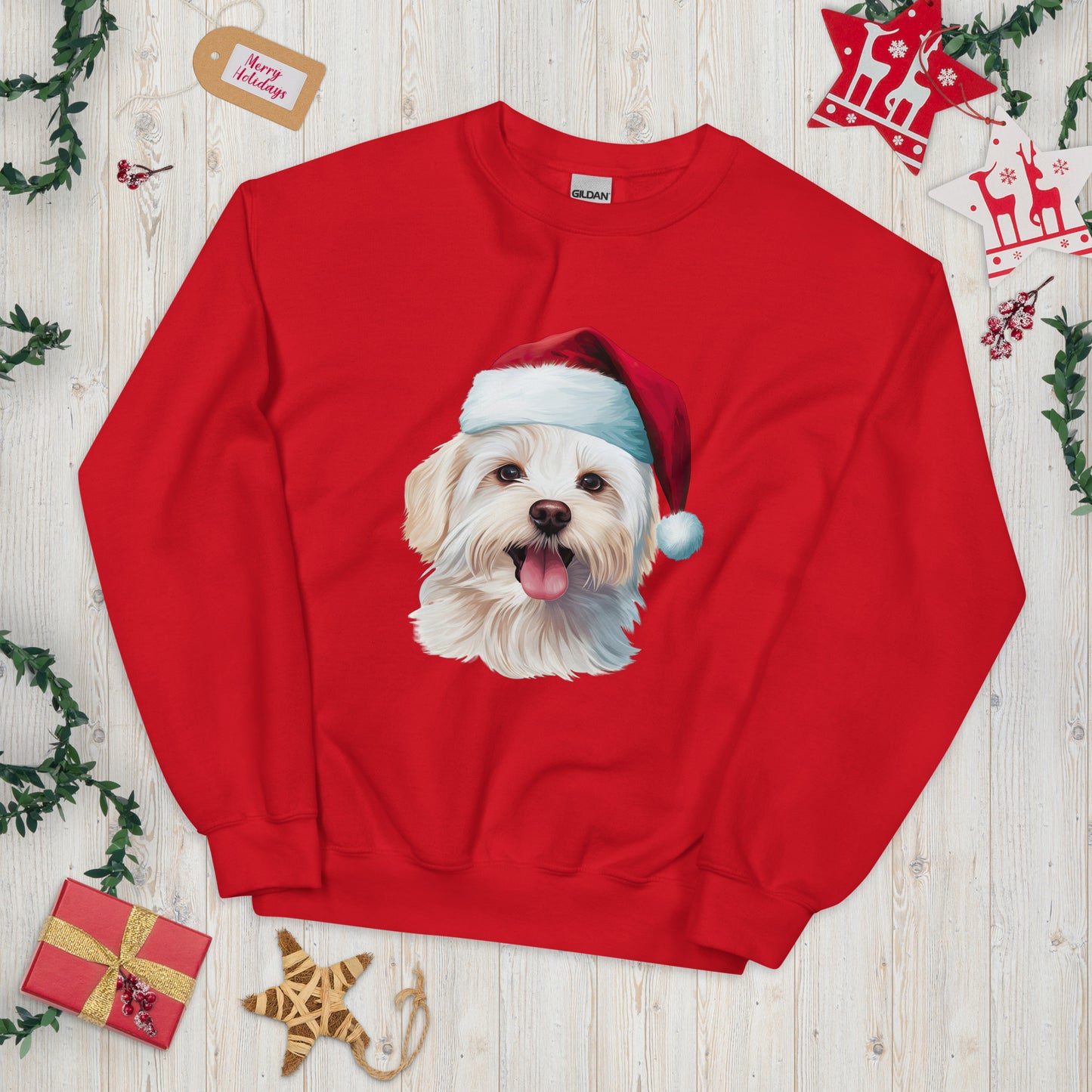 Merry Maltese Christmas Sweatshirt