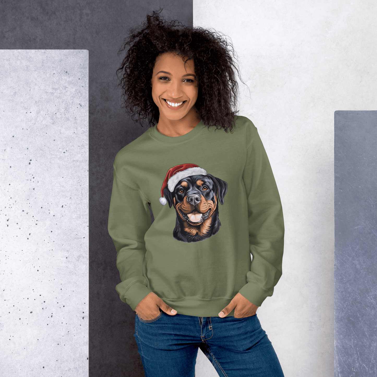 Rottweiler Christmas Sweatshirt