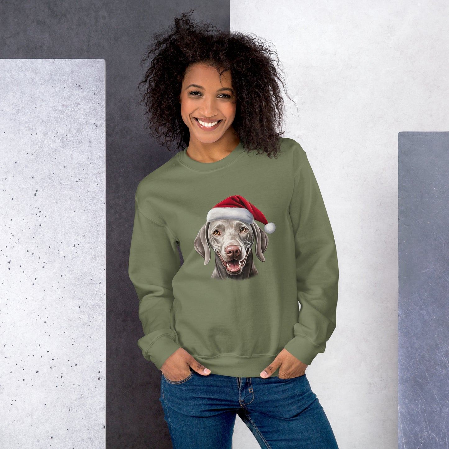 Weimaraner Christmas Unisex Sweatshirt