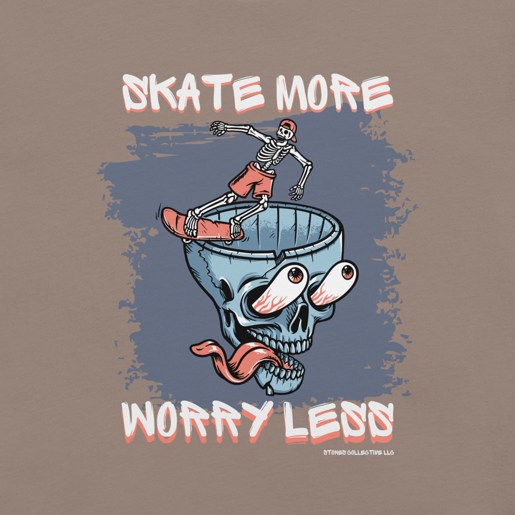 Skate More Worry Less Unisex t-shirt image