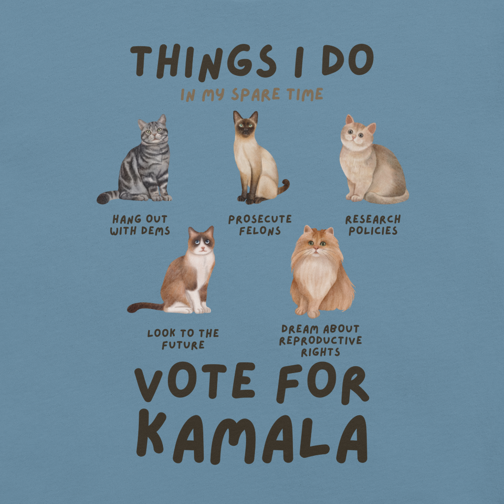 Cats for Kamala Unisex tee logo