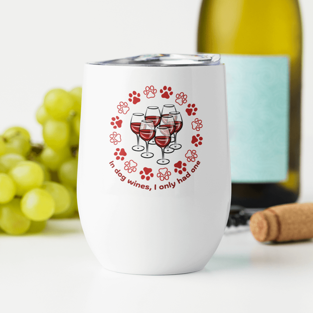 In Dog Years Wine tumbler